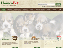 Tablet Screenshot of homeopet.com
